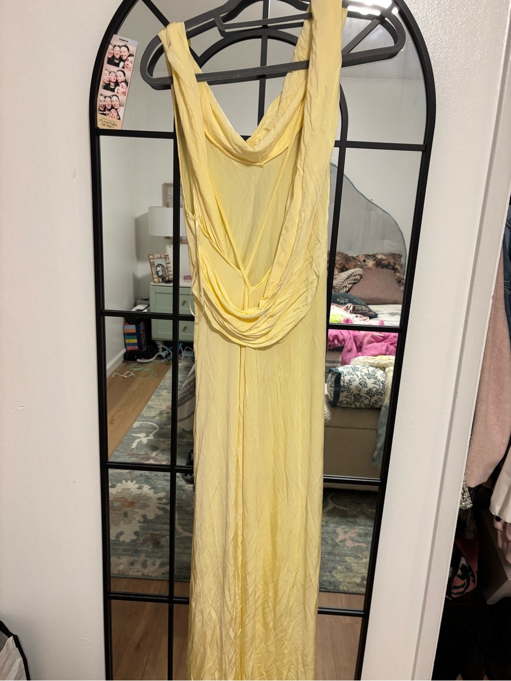 Free People Pale Yellow Roxanne Cowl-Neck Dress - Picture 4 of 5